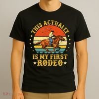 This Actually Is My First Rodeo Country Life Howdy Vintage T-Shirt thumb 3
