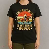 This Actually Is My First Rodeo Country Life Howdy Vintage T-Shirt thumb 4