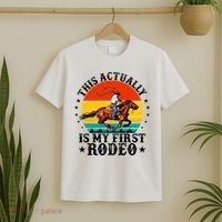 This Actually Is My First Rodeo Country Life Howdy Vintage T-Shirt thumb 2