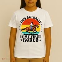 This Actually Is My First Rodeo Country Life Howdy Vintage T-Shirt thumb 4