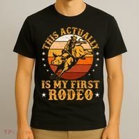This Actually Is My First Rodeo Country Life Howdy Vintage T-Shirt thumb 3