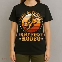 This Actually Is My First Rodeo Country Life Howdy Vintage T-Shirt thumb 4