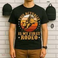 This Actually Is My First Rodeo Country Life Howdy Vintage T-Shirt thumb 6