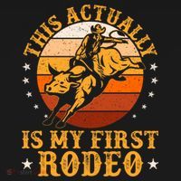 This Actually Is My First Rodeo Country Life Howdy Vintage T-Shirt thumb 7