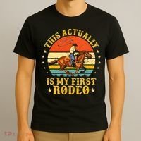 This Actually Is My First Rodeo Country Life Howdy Vintage T-Shirt thumb 3