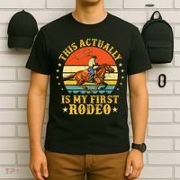 This Actually Is My First Rodeo Country Life Howdy Vintage T-Shirt thumb 6