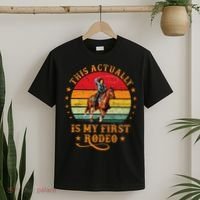 This Actually Is My First Rodeo Country Life Howdy Vintage T-Shirt thumb 2