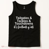 Tailgates Tackles Touchdowns Football All Day Tank Top thumb 2