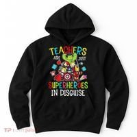 Teachers Are Just Superheroes In Disguise Back To School Hoodie thumb 0