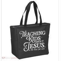 Teaching About Jesus Is The Best Job Ever Christian Tote Bag thumb 2