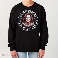 Trump Anti Kamala Harris Same Circus Different Clown Funny Gift Women's Sweatshirt thumb 0