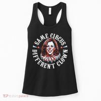 Trump Anti Kamala Harris Same Circus Different Clown Funny Gift Women's Tank Top thumb 0