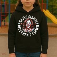 Trump Anti Kamala Harris Same Circus Different Clown Funny Gift Kids Hoodie thumb 3