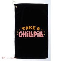 Take A Chill Pill Golf Towel thumb 0