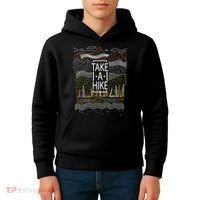 Take A Hike Outdoor Hiking And Camping Kids Hoodie thumb 4