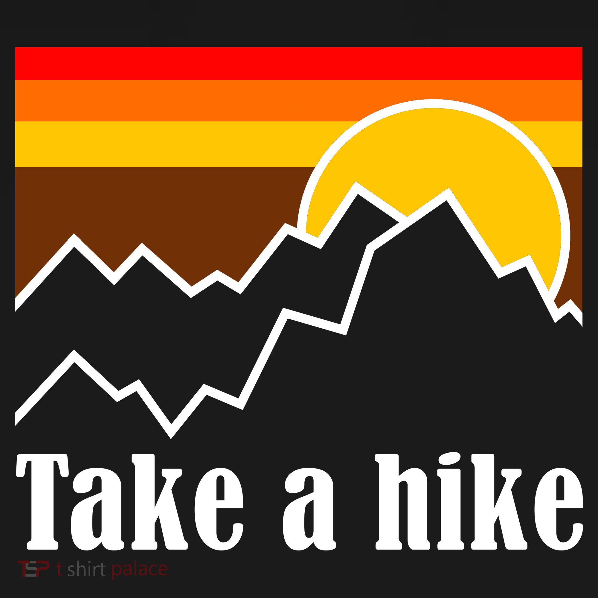 Take A Hike Sunset Funny Hiking Backpack
