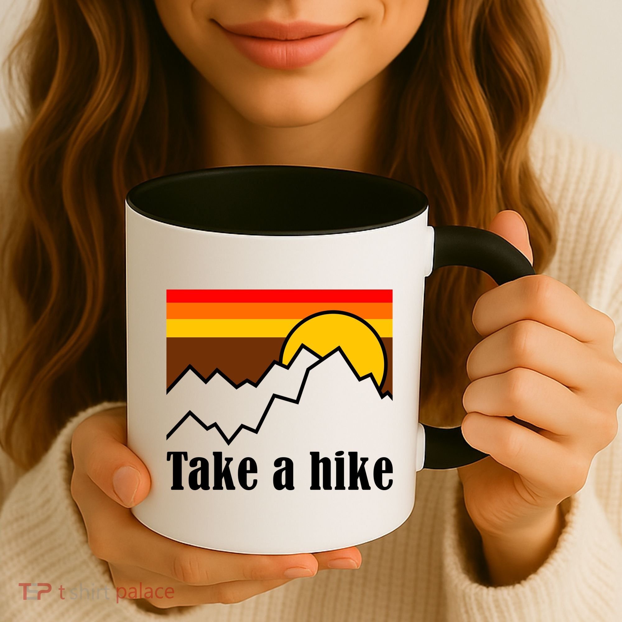 Take A Hike Sunset Funny Hiking Coffee Mug
