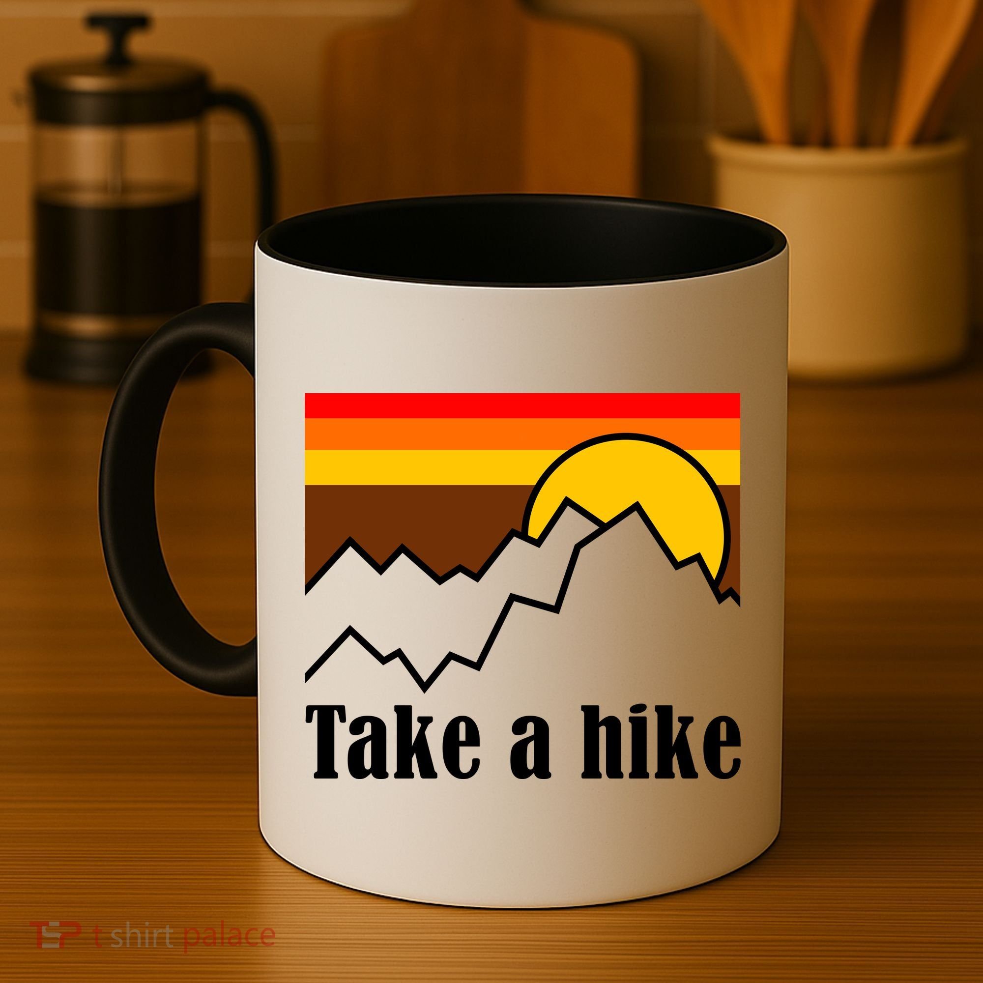 Take A Hike Sunset Funny Hiking Coffee Mug