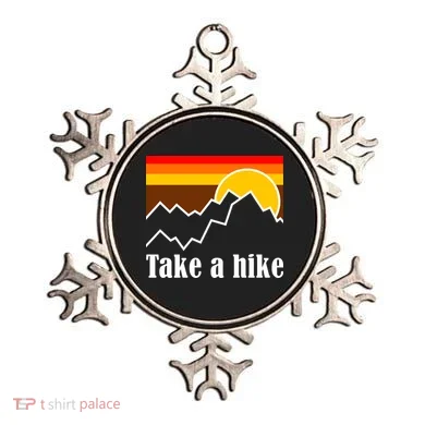 Take A Hike Sunset Funny Hiking Ornament