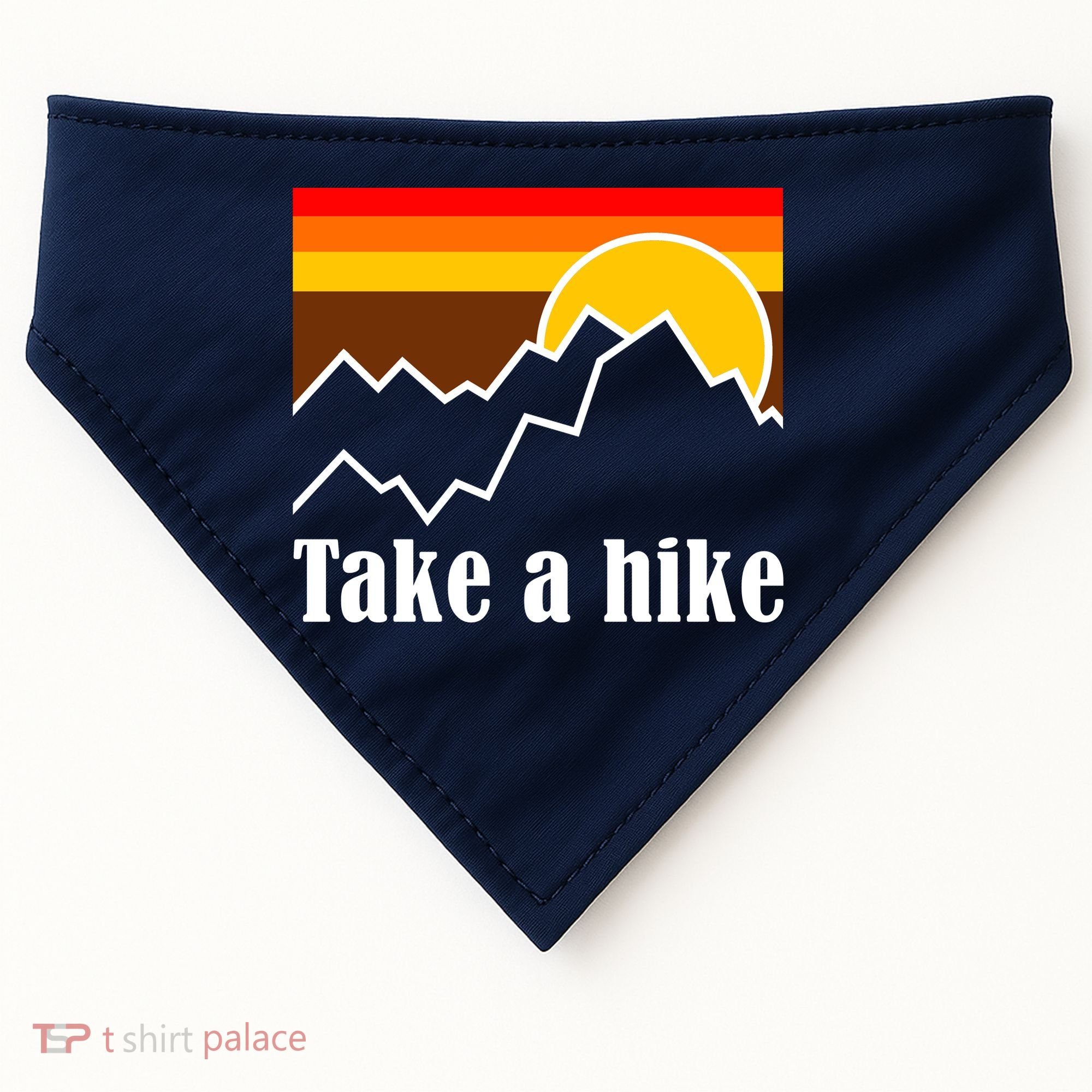 Take A Hike Sunset Funny Hiking USA-Made Doggie Bandana
