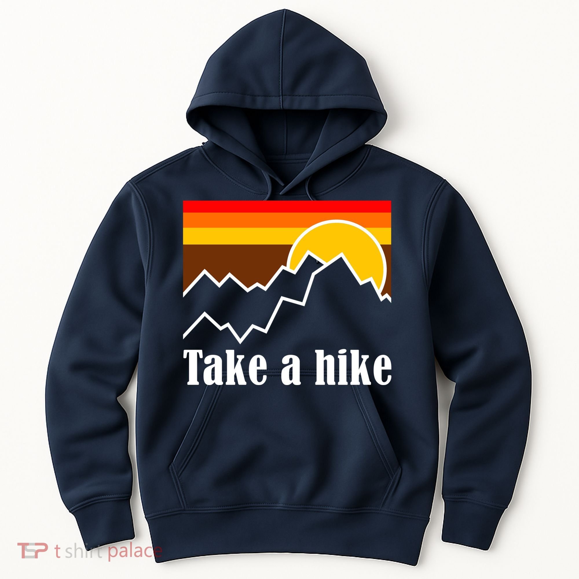 Take A Hike Sunset Funny Hiking Hoodie