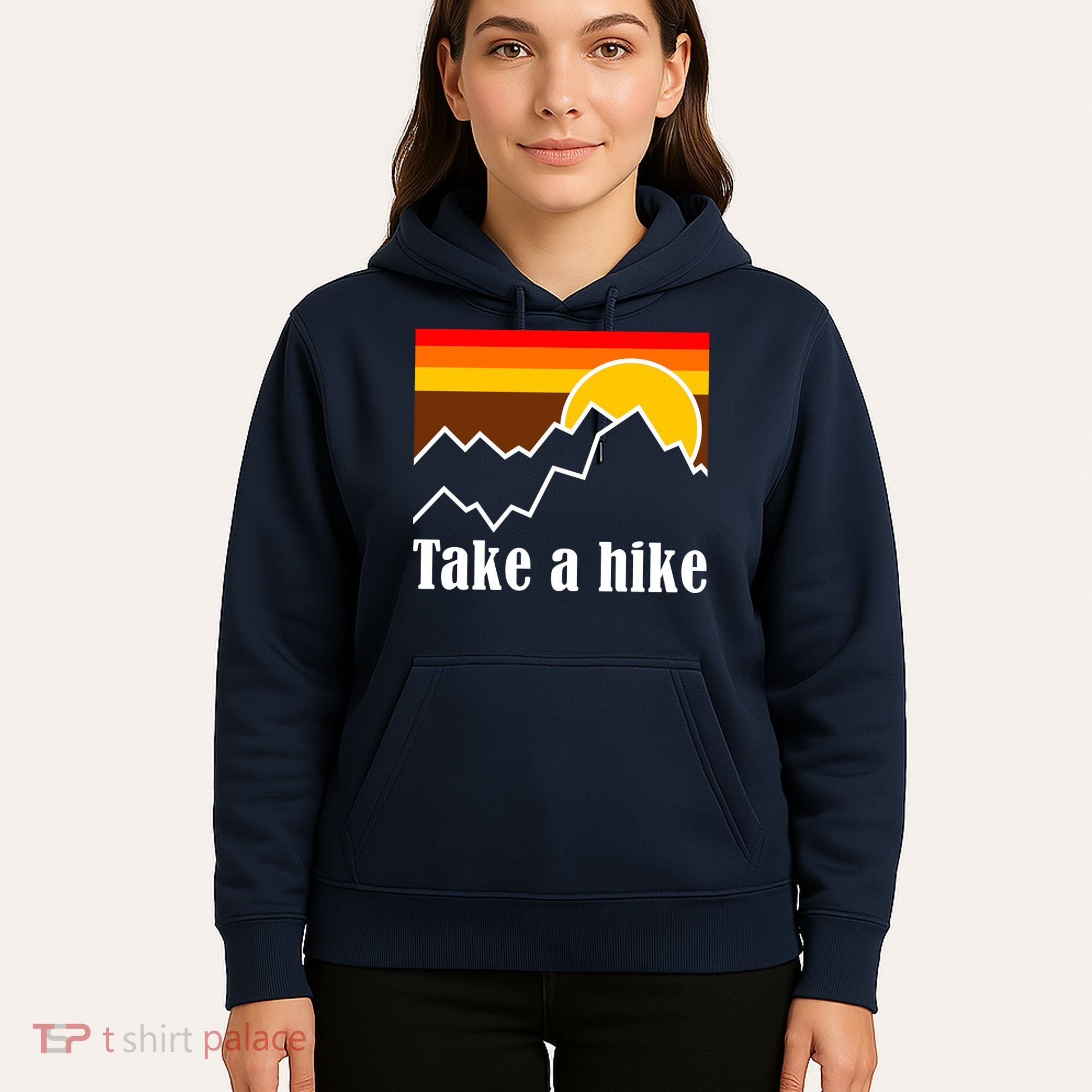 Take A Hike Sunset Funny Hiking Hoodie