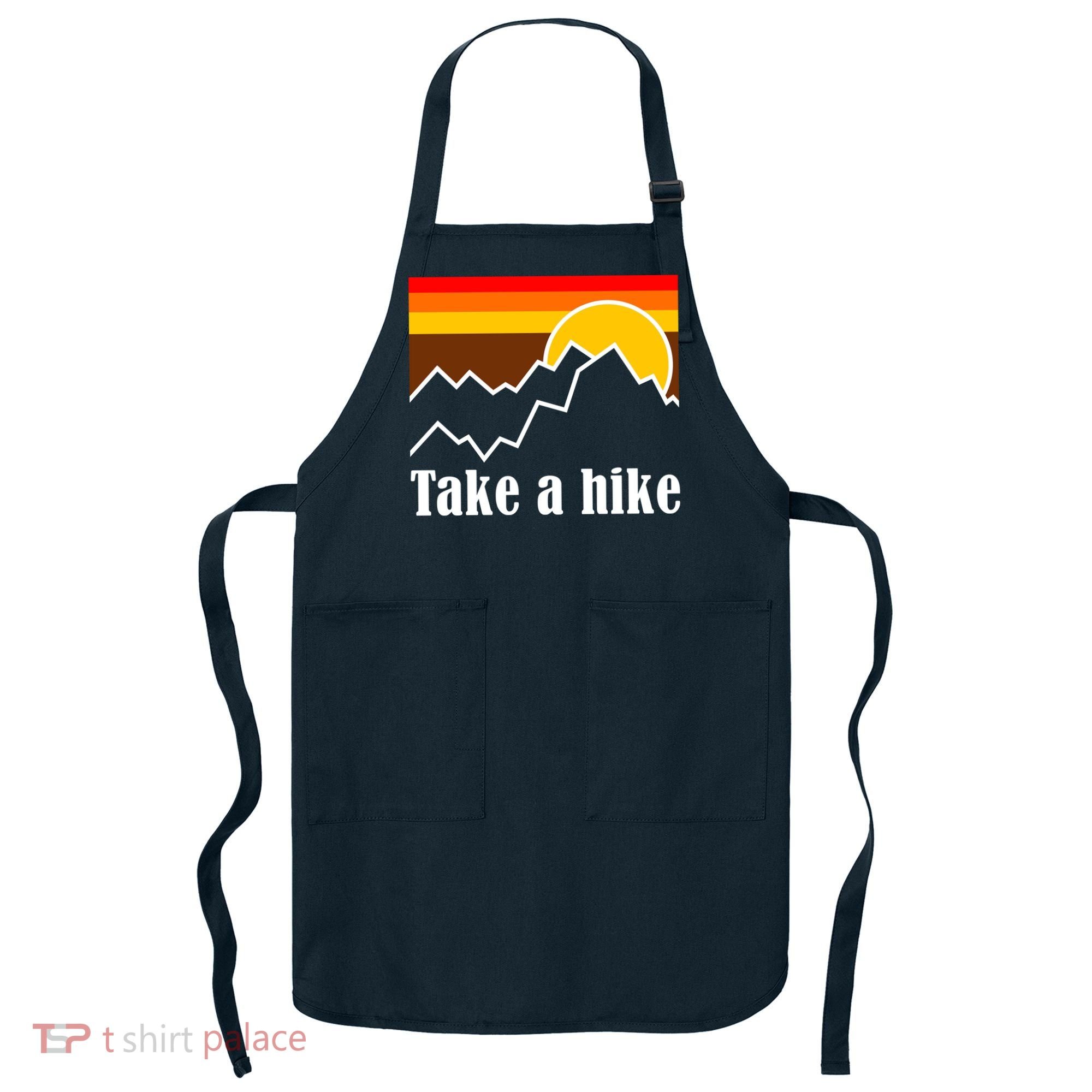 Take A Hike Sunset Funny Hiking Apron