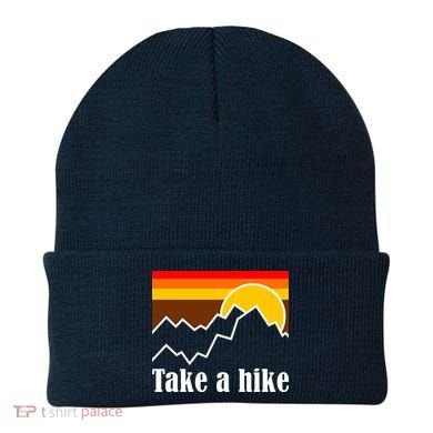 Take A Hike Sunset Funny Hiking Beanie