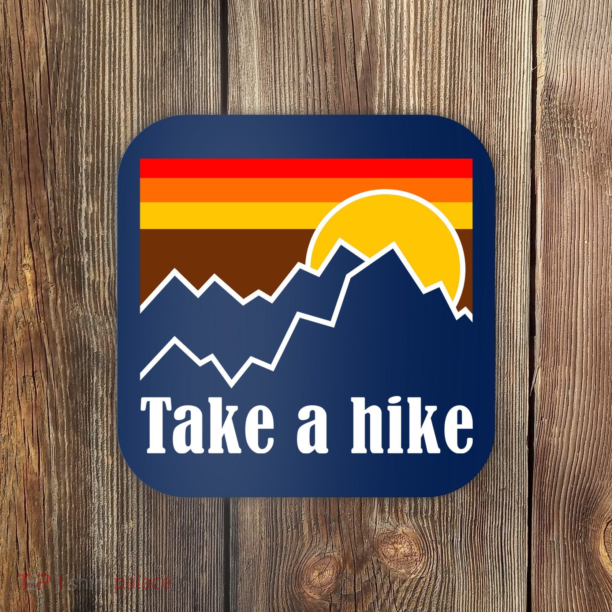 Take A Hike Sunset Funny Hiking Coaster