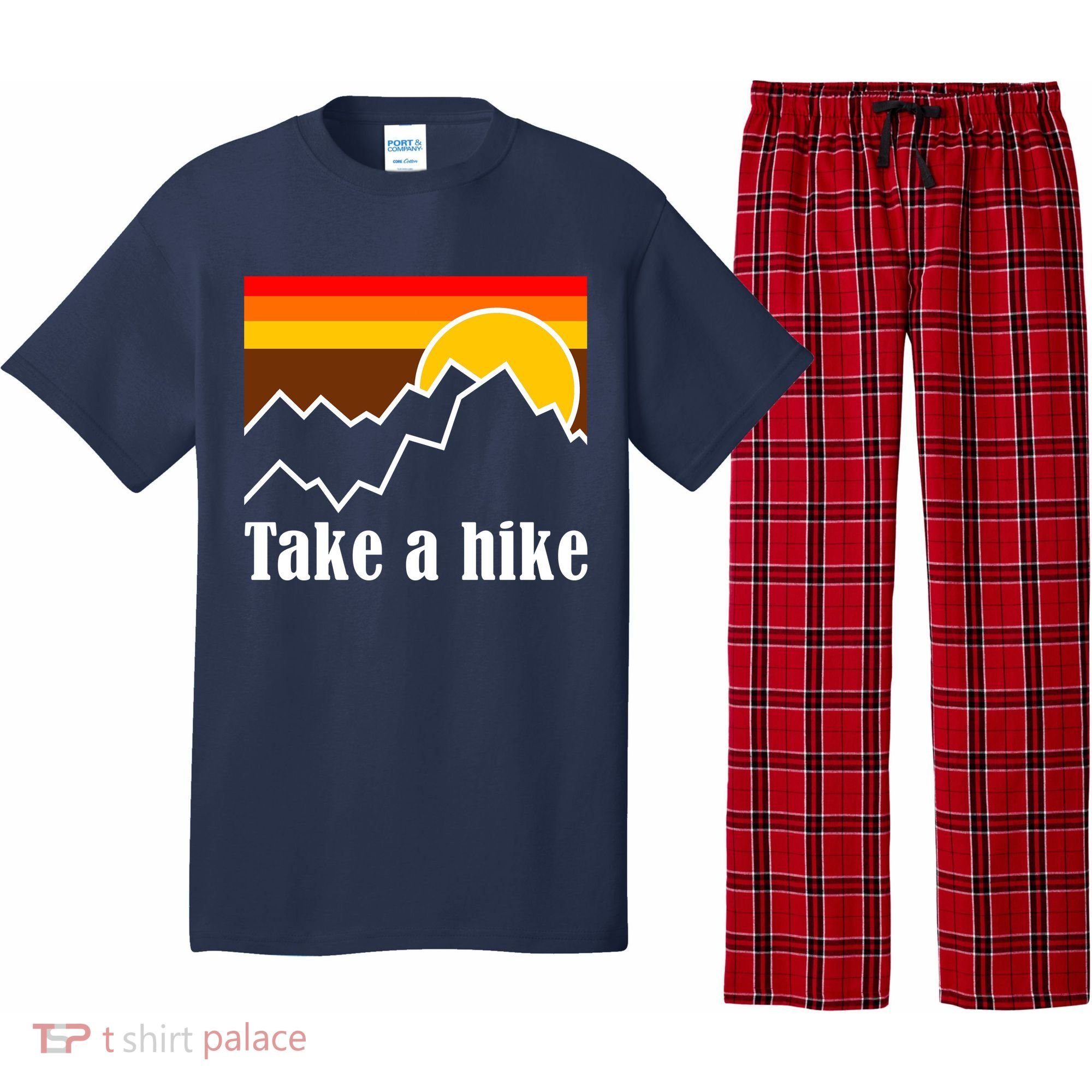 Take A Hike Sunset Funny Hiking Pajama Set