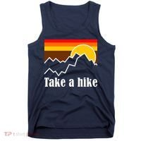 Take A Hike Sunset Funny Hiking Tank Top thumb 0
