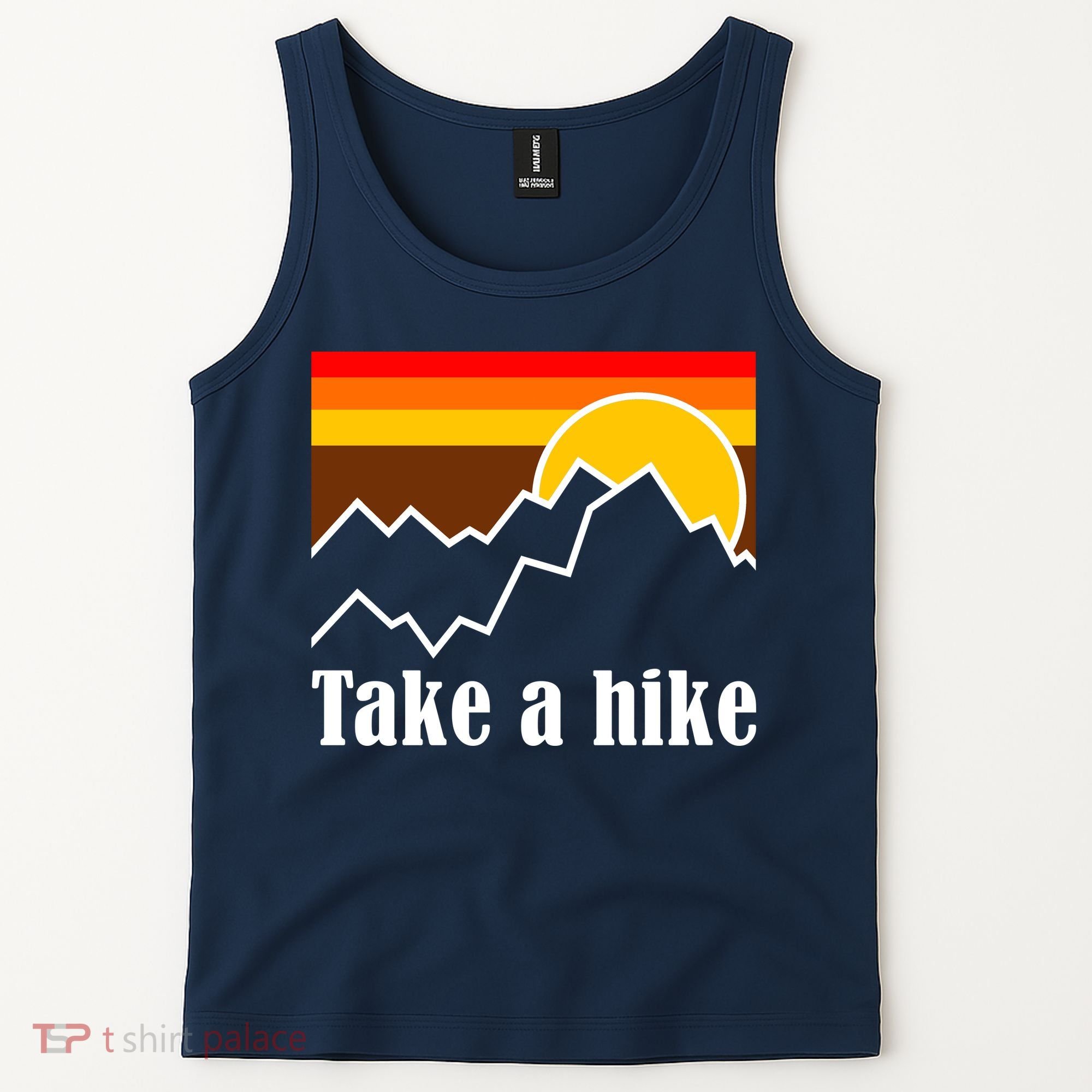 Take A Hike Sunset Funny Hiking Tank Top