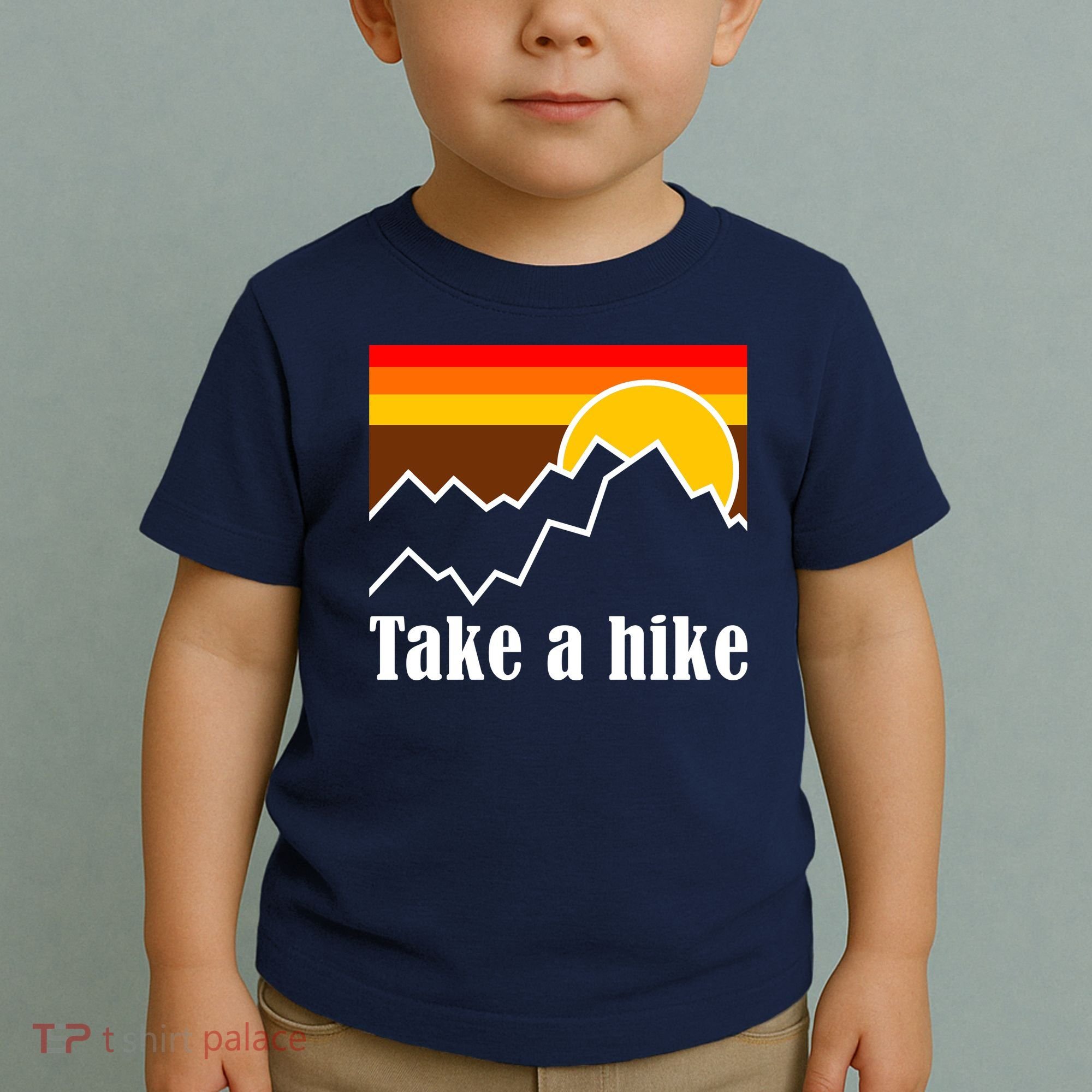 Take A Hike Sunset Funny Hiking Toddler T-Shirt