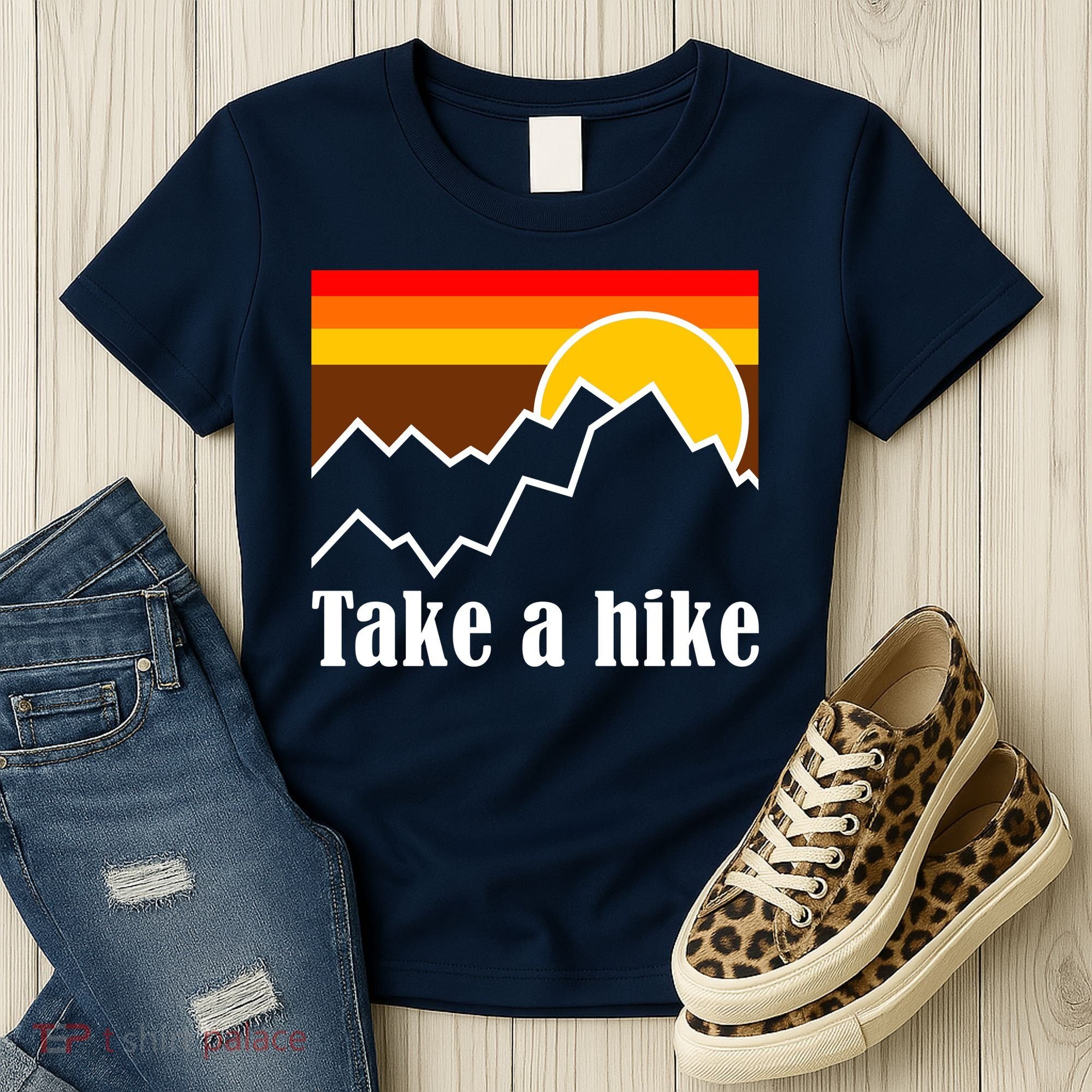 Take A Hike Sunset Funny Hiking Women's T-Shirt