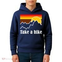 Take A Hike Sunset Funny Hiking Kids Hoodie thumb 4