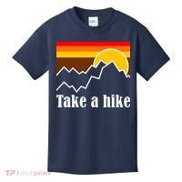 Take A Hike Sunset Funny Hiking Kids T-Shirt thumb 0