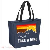 Take A Hike Sunset Funny Hiking Tote Bag thumb 2