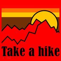 Take A Hike Sunset Funny Hiking Santa Hat thumb 1