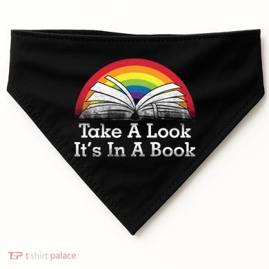 Take A Look, It's In A Book USA-Made Doggie Bandana