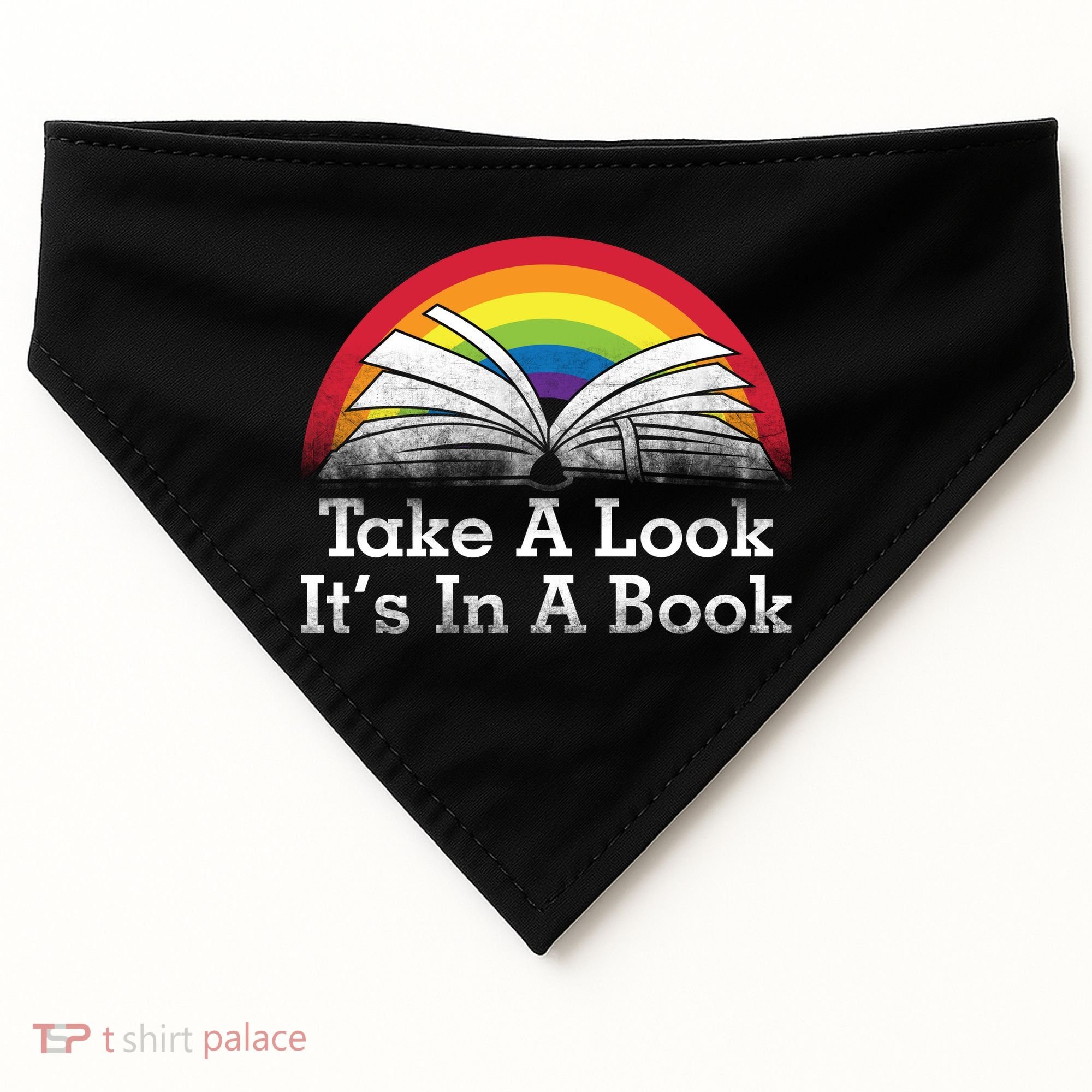 Take A Look, It's In A Book USA-Made Doggie Bandana