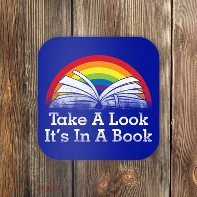 Take A Look, It's In A Book Coaster