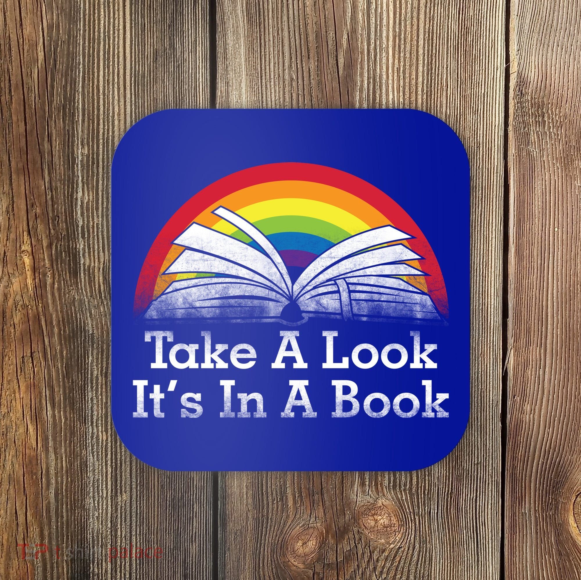 Take A Look, It's In A Book Coaster