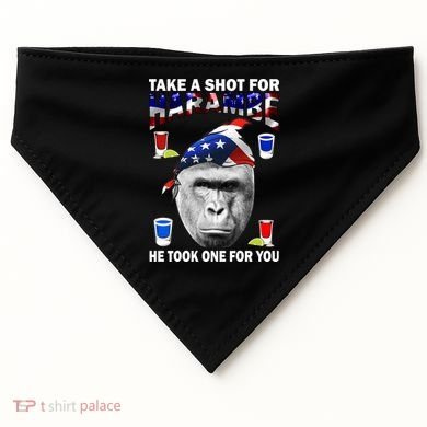 Take A Shot For Harambe USA-Made Doggie Bandana
