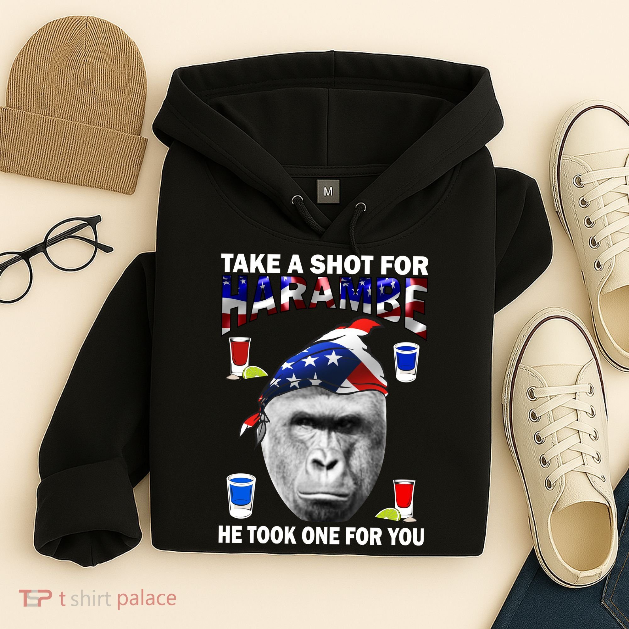 Take A Shot For Harambe Hoodie