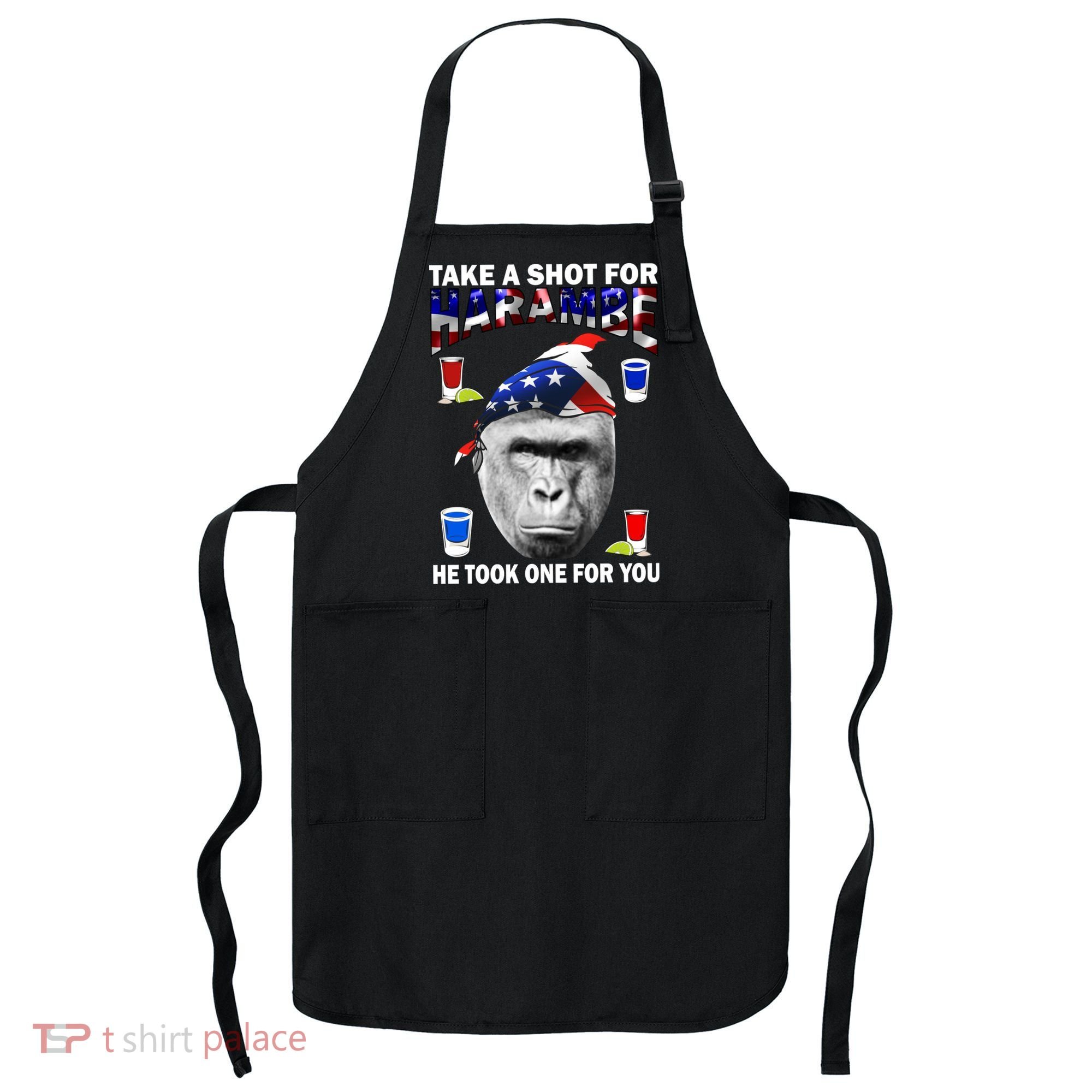 Take A Shot For Harambe Apron