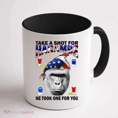 Take A Shot For Harambe Coffee Mug back
