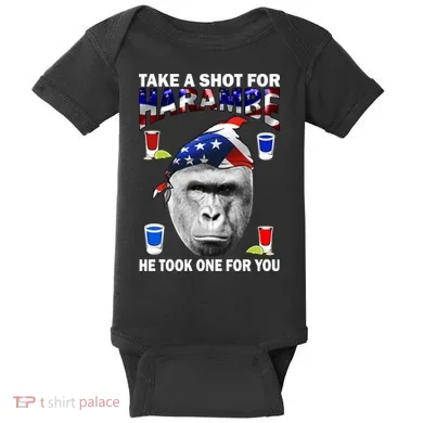 Take A Shot For Harambe Baby Bodysuit