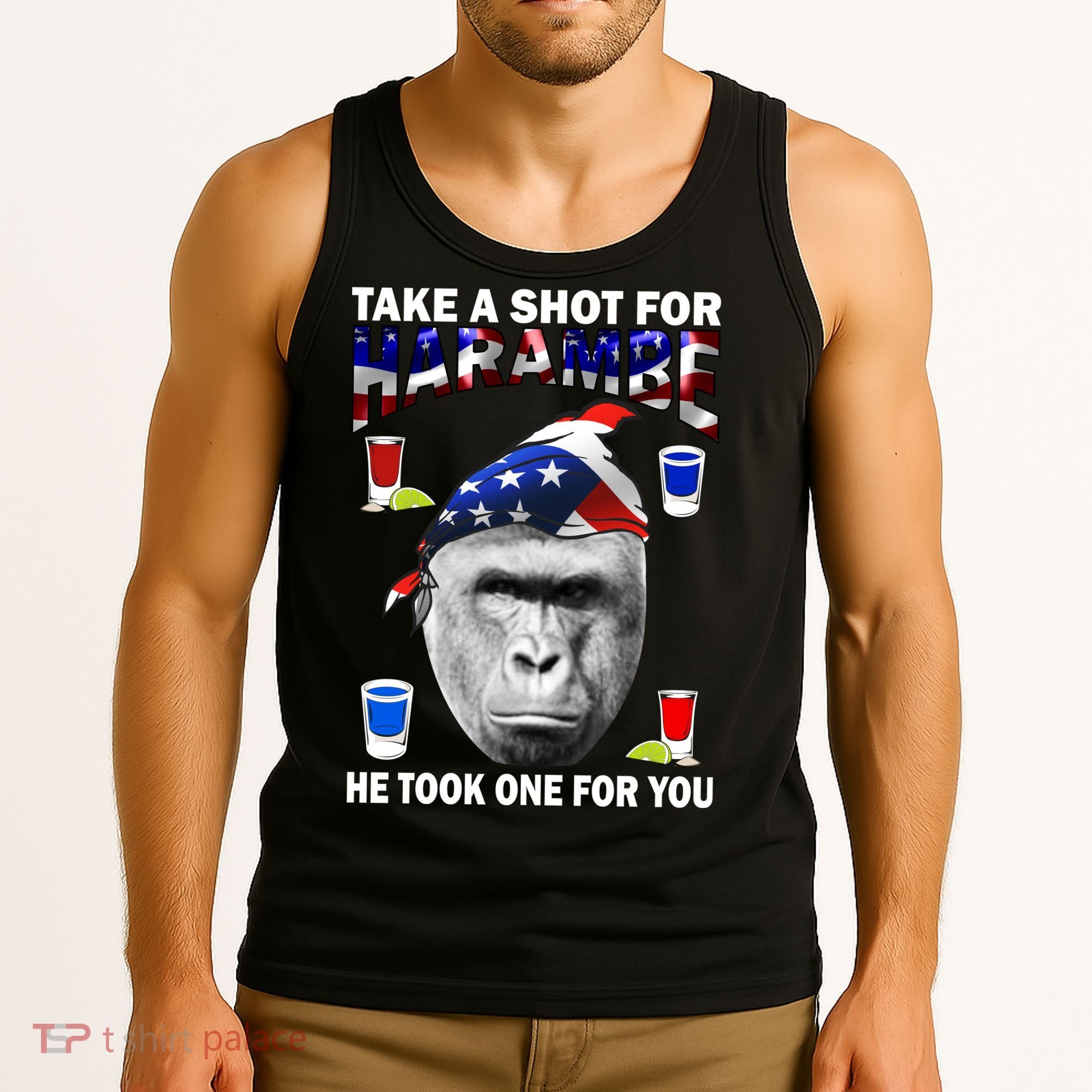 Take A Shot For Harambe Tank Top