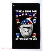 Take A Shot For Harambe Golf Towel thumb 0
