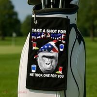 Take A Shot For Harambe Golf Towel thumb 2
